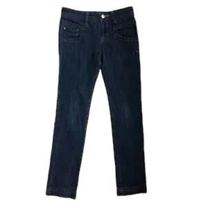 OLD NAVY Dark Wash Shimmer Jeans  Adjustable waist SZ 12 SLIM